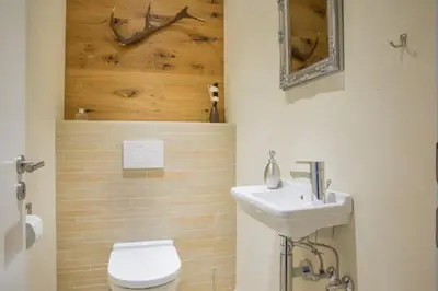 Ein Badezimmer in der Unterkunft Panorama