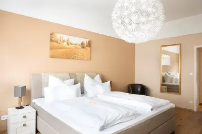 Ein Bett oder Betten in einem Zimmer der Unterkunft Panorama