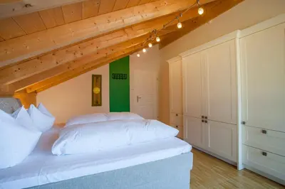 Ein Bett oder Betten in einem Zimmer der Unterkunft Rundblick