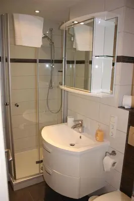 Ein Badezimmer in der Unterkunft Alpenkieker