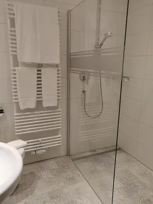 Ein Badezimmer in der Unterkunft Landgasthof zum Herz