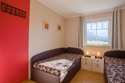 Ein Bett oder Betten in einem Zimmer der Unterkunft Lebensfreude