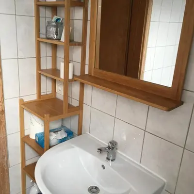 Ein Badezimmer in der Unterkunft Augsburg-Bergheim E.