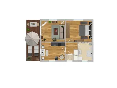 Grundriss der Unterkunft Ferienwohnung Heimat | Chiemgau Karte