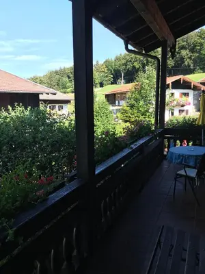 Ein Balkon oder eine Terrasse in der Unterkunft Fewo Chiemsee Spezial