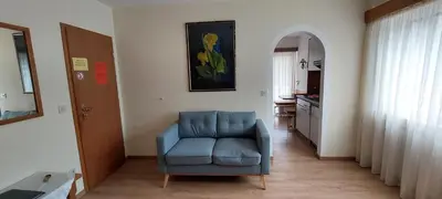 Ein Sitzbereich in der Unterkunft Appartementhaus Florianshof