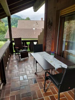 Ein Balkon oder eine Terrasse in der Unterkunft Appartementhaus Florianshof