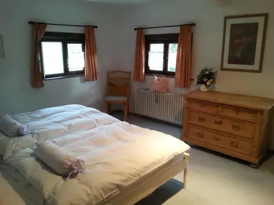Ein Bett oder Betten in einem Zimmer der Unterkunft Ferienhaus Kraihof, Münchner Straße 234