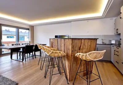 Küche/Küchenzeile in der Unterkunft City Suites Murnau