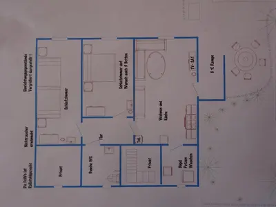 Grundriss der Unterkunft Ferienwohnung Irene Dorn // Andechs