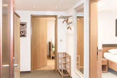 Ein Bett oder Betten in einem Zimmer der Unterkunft Ferienwohnung Irene Dorn // Andechs