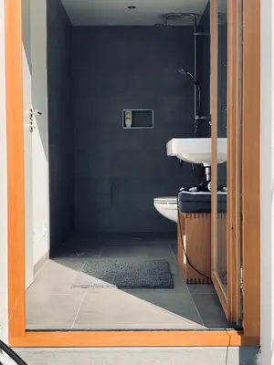 Ein Badezimmer in der Unterkunft Schlossquelle Königsdorf