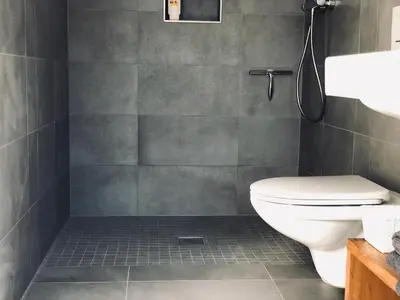 Ein Badezimmer in der Unterkunft Schlossquelle Königsdorf