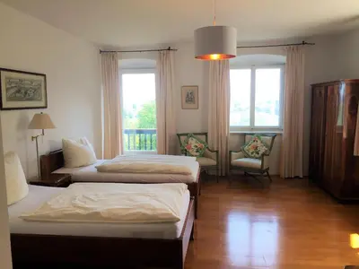 Ein Bett oder Betten in einem Zimmer der Unterkunft Villa Sawallisch