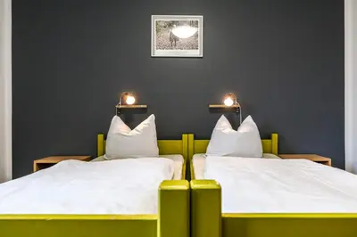Ein Bett oder Betten in einem Zimmer der Unterkunft Jugendherberge Lenggries