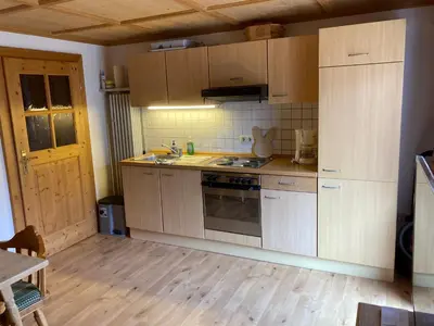 Küche/Küchenzeile in der Unterkunft Ferienwohnung Heilingbrunner