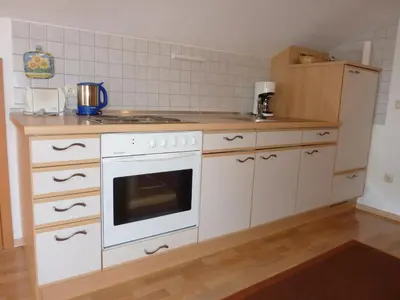 Küche/Küchenzeile in der Unterkunft Ferienwohnungen Maurer Höhenberg