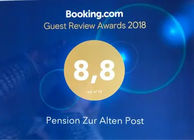 Ein Zertifikat, Auszeichnung, Logo oder anderes Dokument, das in der Unterkunft Pension Zur Alten Post ausgestellt ist