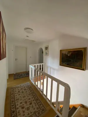Ein Bett oder Betten in einem Zimmer der Unterkunft Ferienhaus Westerbuchberg