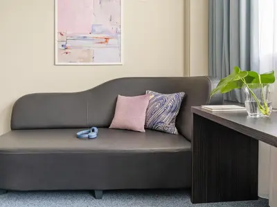 Ein Sitzbereich in der Unterkunft Numa Munich Viktoria