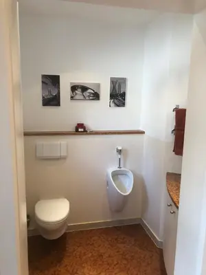 Ein Badezimmer in der Unterkunft Ferienwohnung Messewohnung München Ost