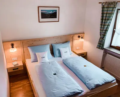Ein Bett oder Betten in einem Zimmer der Unterkunft Haus am Balsberg