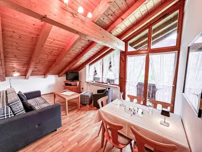 Ein Sitzbereich in der Unterkunft Haus am Balsberg