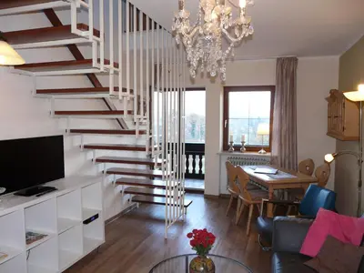 Ein Sitzbereich in der Unterkunft Ferienwohnung 20 Bergschlößl Oberaudorf