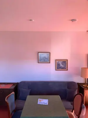 Ein Sitzbereich in der Unterkunft Hotel Luitpold