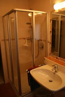 Ein Badezimmer in der Unterkunft Ferienwohnung Bergtraum