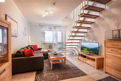 Ein Sitzbereich in der Unterkunft Bergschlössl - Massionettwohnung 12