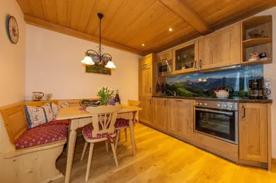 Küche/Küchenzeile in der Unterkunft Ferienwohnung Sonnenhäusl