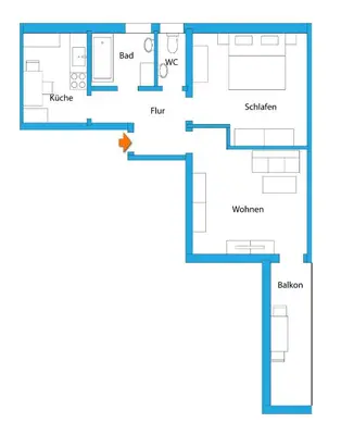 Grundriss der Unterkunft Zahmer Kaiser
