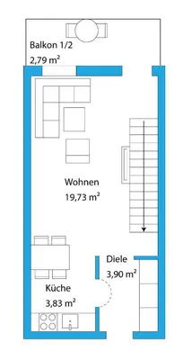 Grundriss der Unterkunft Bergschlössl - Massionettwohnung 16