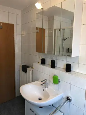 Ein Badezimmer in der Unterkunft Ferienwohnung Aretsried 2