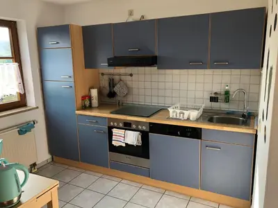 Küche/Küchenzeile in der Unterkunft Ferienwohnung Aretsried 2