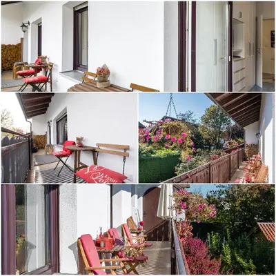 Ein Balkon oder eine Terrasse in der Unterkunft DARFATI 4-Zimmer Wohnung