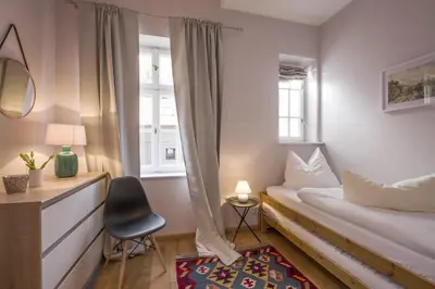 Ein Bett oder Betten in einem Zimmer der Unterkunft Villa Stigloh