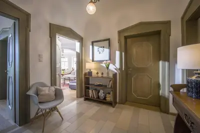 Ein Sitzbereich in der Unterkunft Villa Stigloh