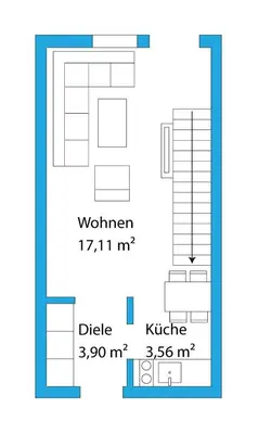 Grundriss der Unterkunft Bergschlössl - Maissonettwohnung 14