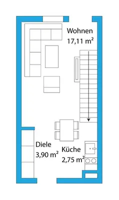 Grundriss der Unterkunft Bergschlössl - Maissonettwohnung 15