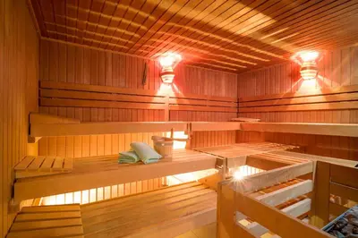 Grundriss der Unterkunft Ferienwohnanlage Brünnstein Kaiserhimmel mit Schwimmbad und Sauna