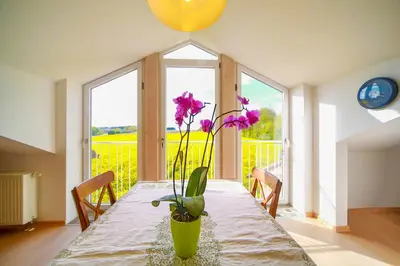 Ein Balkon oder eine Terrasse in der Unterkunft Gästehaus Hubertus