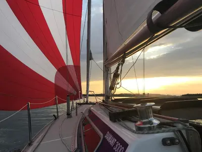 Blick auf den Sonnenuntergang/Sonnenaufgang von der Ferienwohnung aus oder aus der Nähe