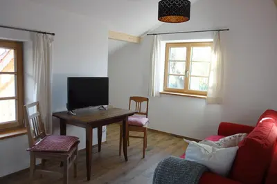 TV/Unterhaltungsangebot in der Unterkunft Appartement - Ferienwohnung - FeWo Heuboden