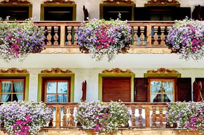 Ein Balkon oder eine Terrasse in der Unterkunft Hotel Ziegleder