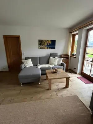 Ein Sitzbereich in der Unterkunft Ferienwohnung Christensen