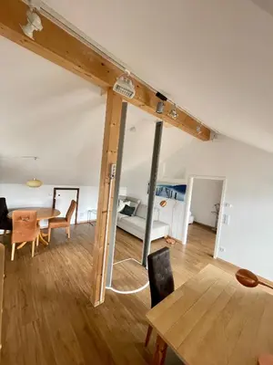 Ein Bett oder Betten in einem Zimmer der Unterkunft Fünf Seen Apartments