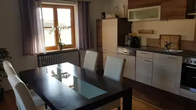 Küche/Küchenzeile in der Unterkunft Am alten Skihang
