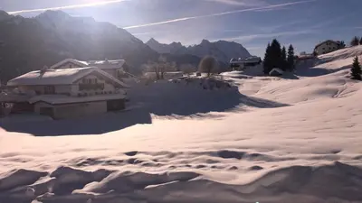 Am alten Skihang im Winter